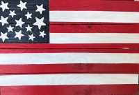 American Flag Wood Sign-Early Bird $5 OFF thru 8-30