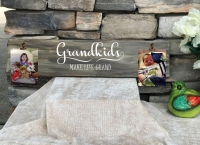 Grandkids Make Life Grand Photo Board Wood Sign (Reg by 8/27) 
