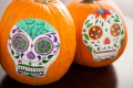 Painted Pumpkin or canvas Day of the Dead