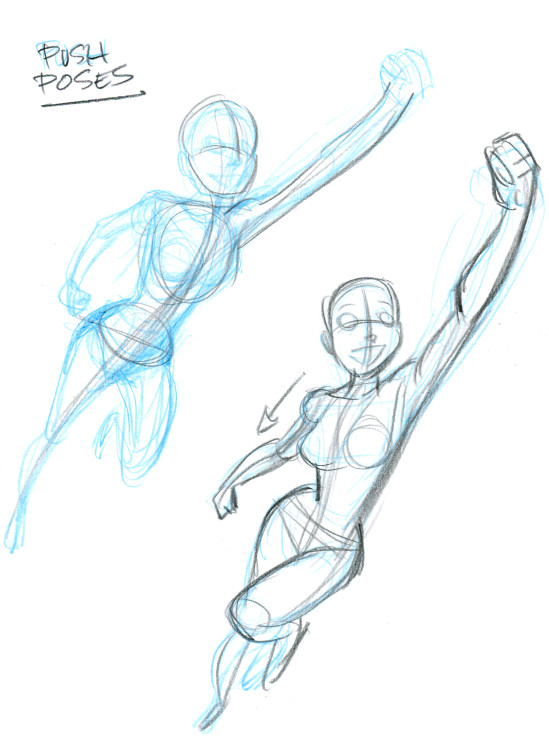 Female action poses: 3 sketches : r/DigitalArt