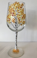 Fall Birch Painted Glass-Early Bird $5 OFF!