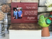 The Adventure Begins Wood Photo Board (Reg by 8/6)
