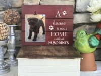 PAWPRINTS Photo Board Wood Sign-Earlybird Discount $5 until 8-15
